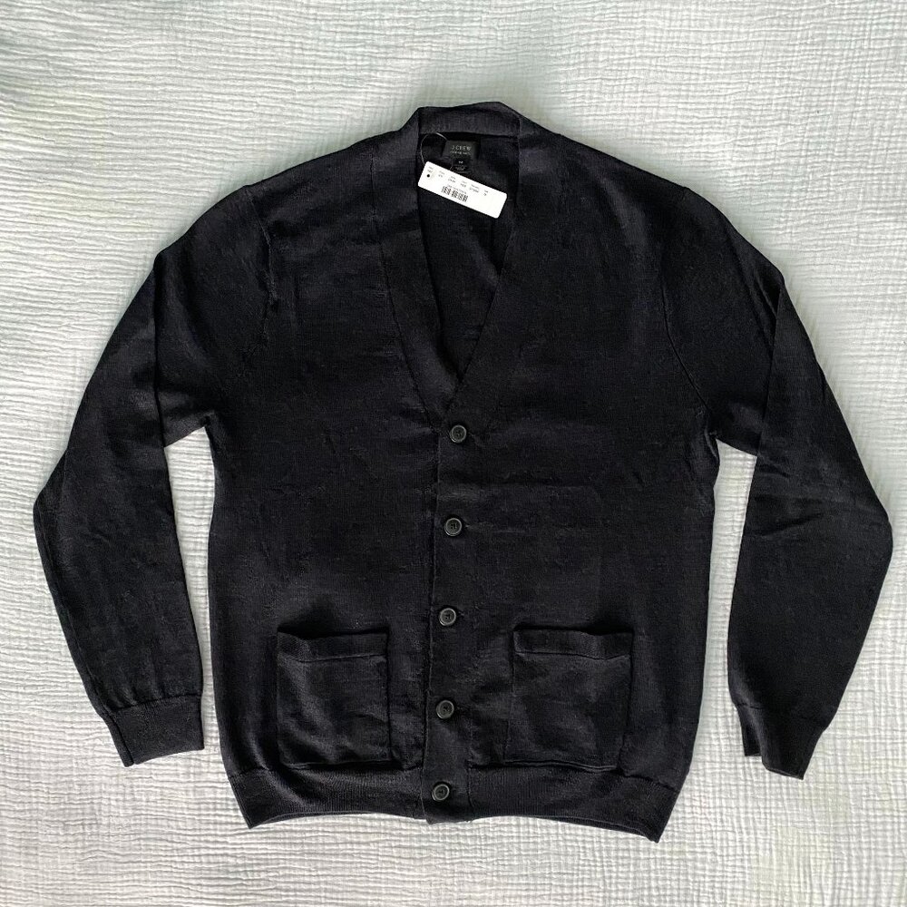 J. Crew Black Cardigan Sweater Sz. M